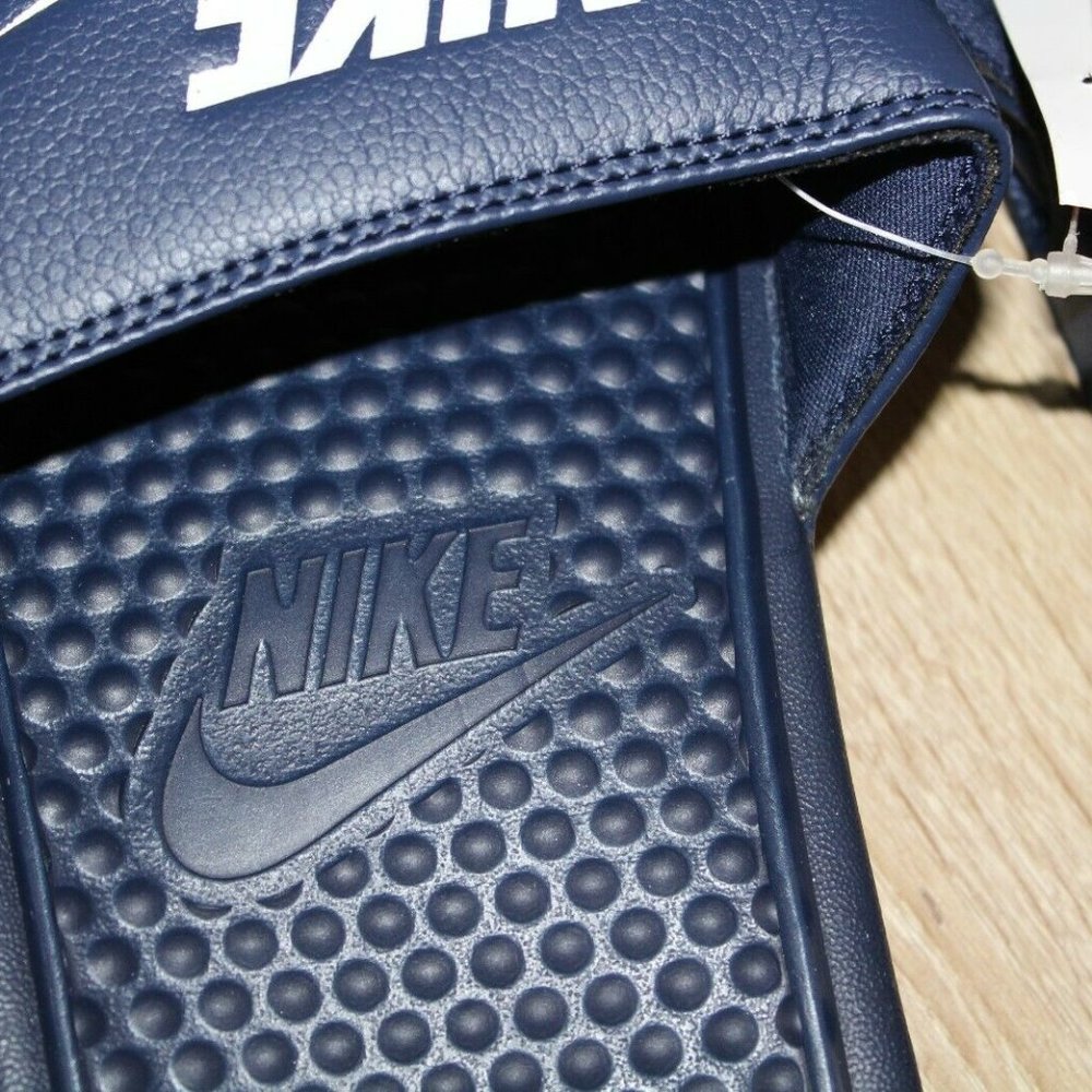 Men's Nike Benassi JDI Slide Sandals sz 12 in Navy - Picture 4 of 6